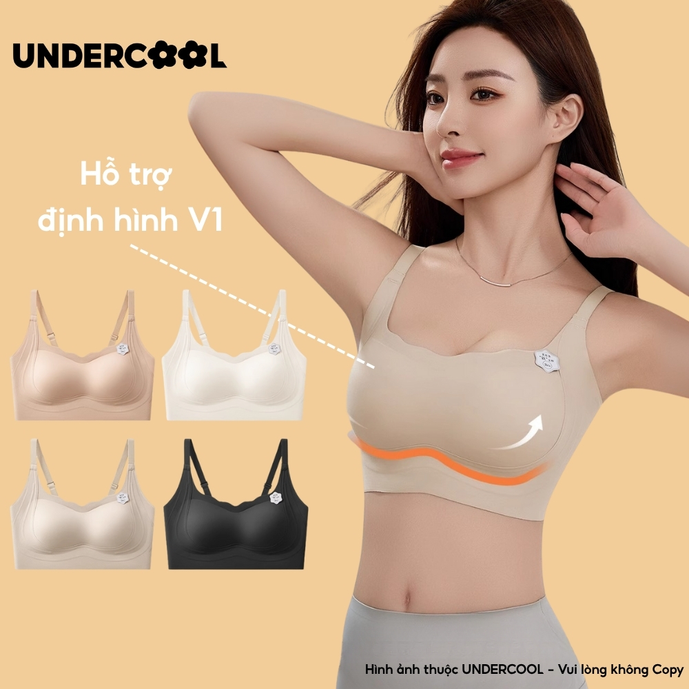 Áo Bra Lót Su Đúc Chống Hằn Không Gọng UNDERCOOL Ôm Định Hình, Mút Đệm Tròn Gom Quả Chống Xệ Hạn Chế Ngấn Mỡ Lưng AB49