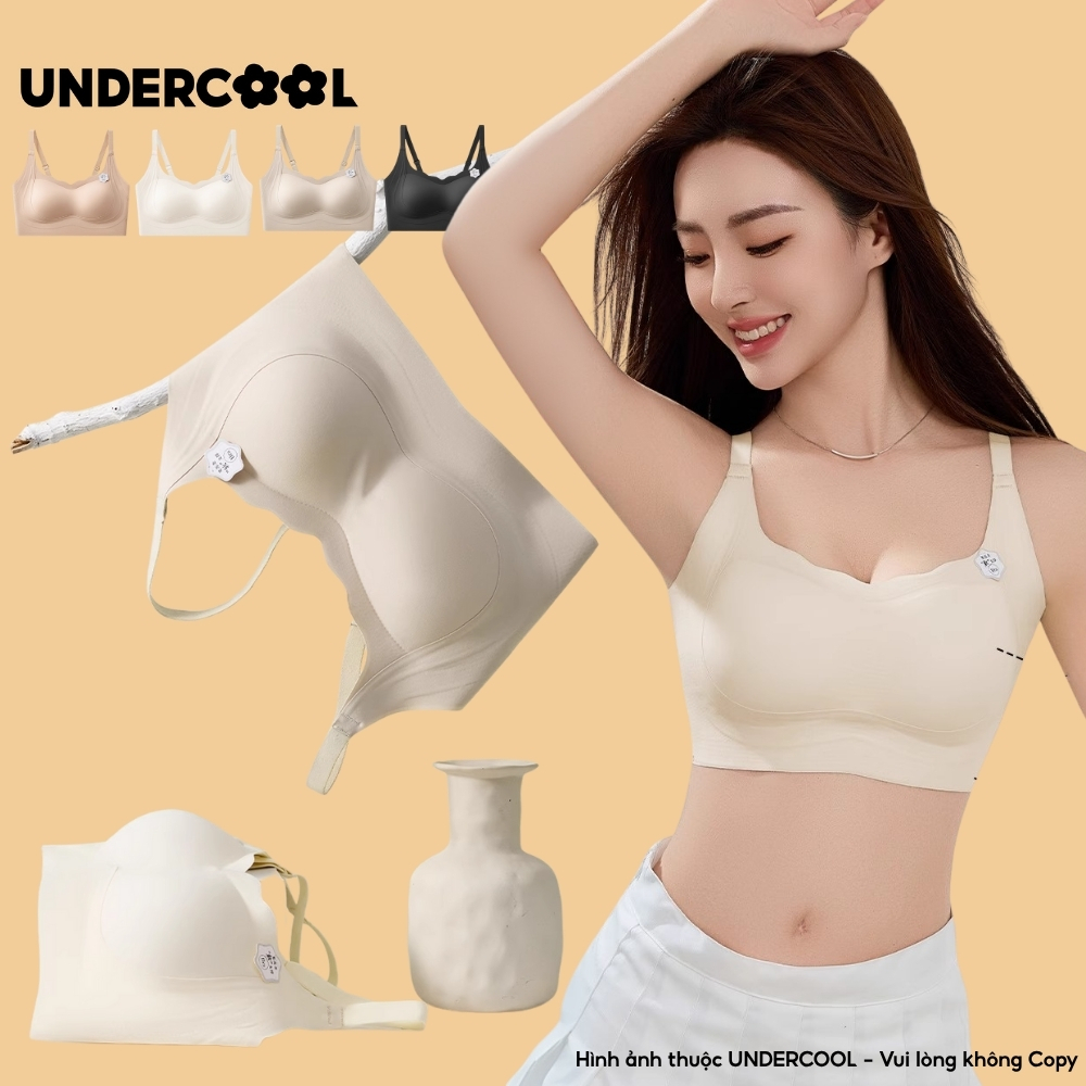 Áo Bra Lót Su Đúc Chống Hằn Không Gọng UNDERCOOL Ôm Định Hình, Mút Đệm Tròn Gom Quả Chống Xệ Hạn Chế Ngấn Mỡ Lưng AB49