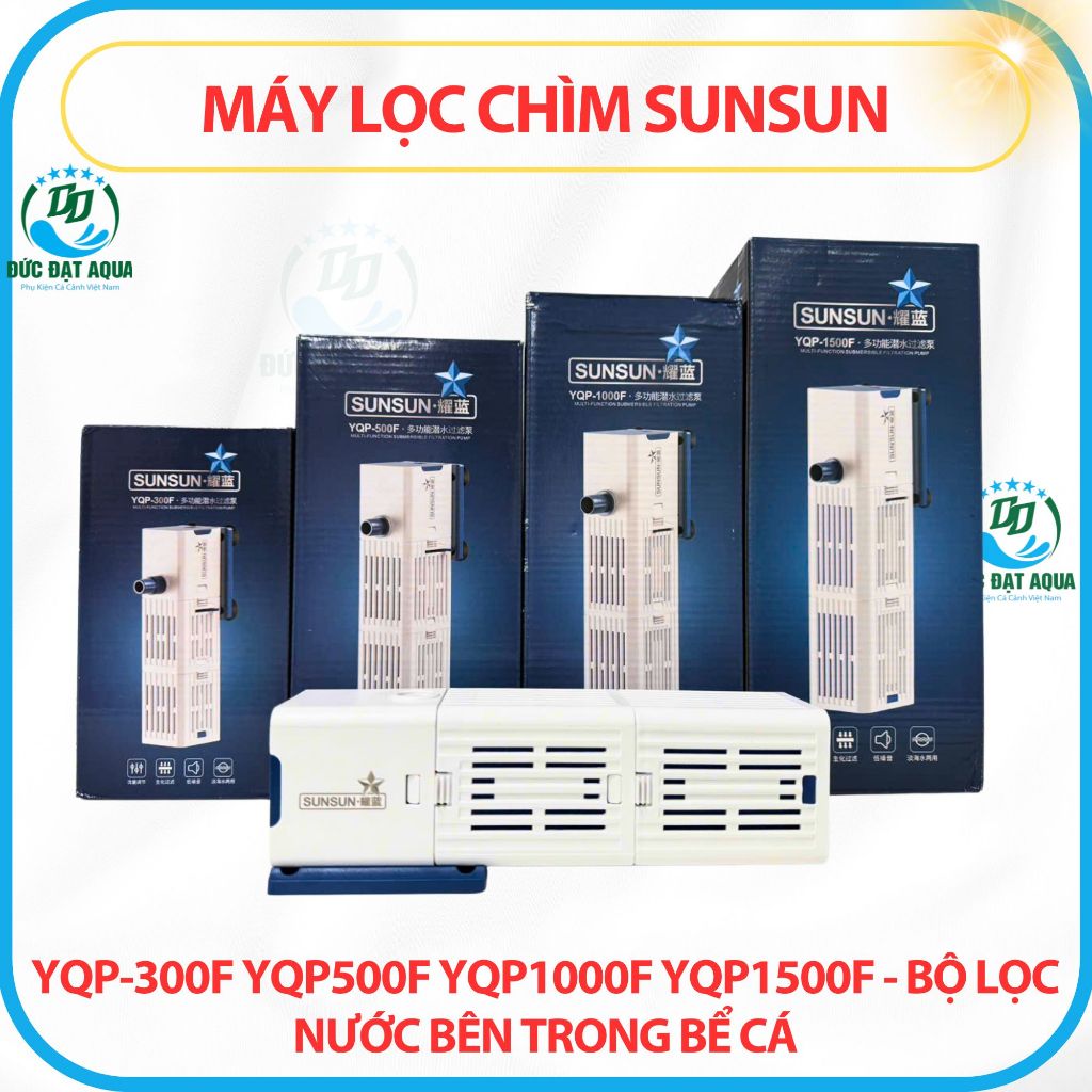 Máy Lọc Chìm Sunsun YQP-300F YQP500F YQP1000F YQP1500F - Bộ Lọc Nước Bên Trong Bể Cá cảnh 2