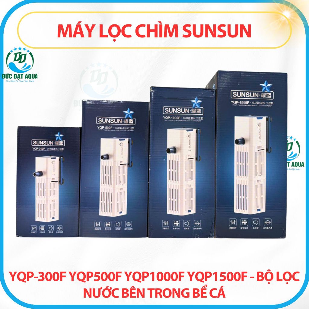 Máy Lọc Chìm Sunsun YQP-300F YQP500F YQP1000F YQP1500F - Bộ Lọc Nước Bên Trong Bể Cá cảnh 3