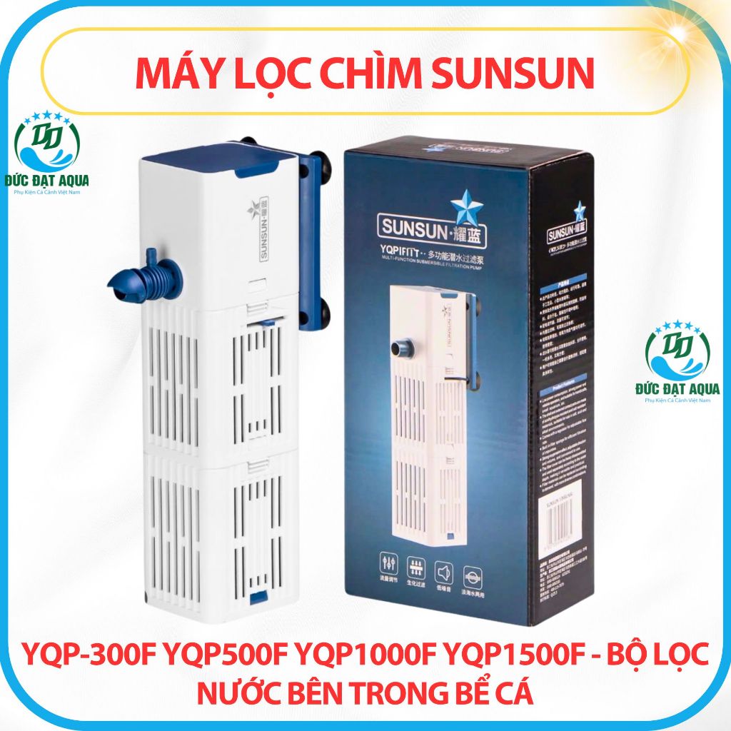 Máy Lọc Chìm Sunsun YQP-300F YQP500F YQP1000F YQP1500F - Bộ Lọc Nước Bên Trong Bể Cá cảnh