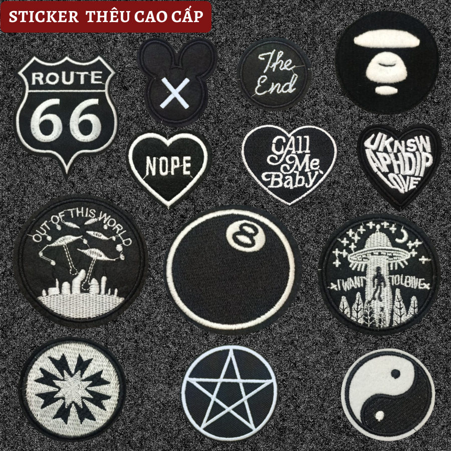 Sticker ủi quần áo CÓ KEO ỦI,sticker path dán quần áo, miếng vá Quần Áo ...