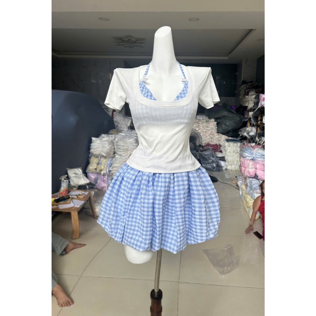 [ BKN 925 ] Set Bikini đi biển ba món VÁY BÍ tiểu thư HAN.T SHOP