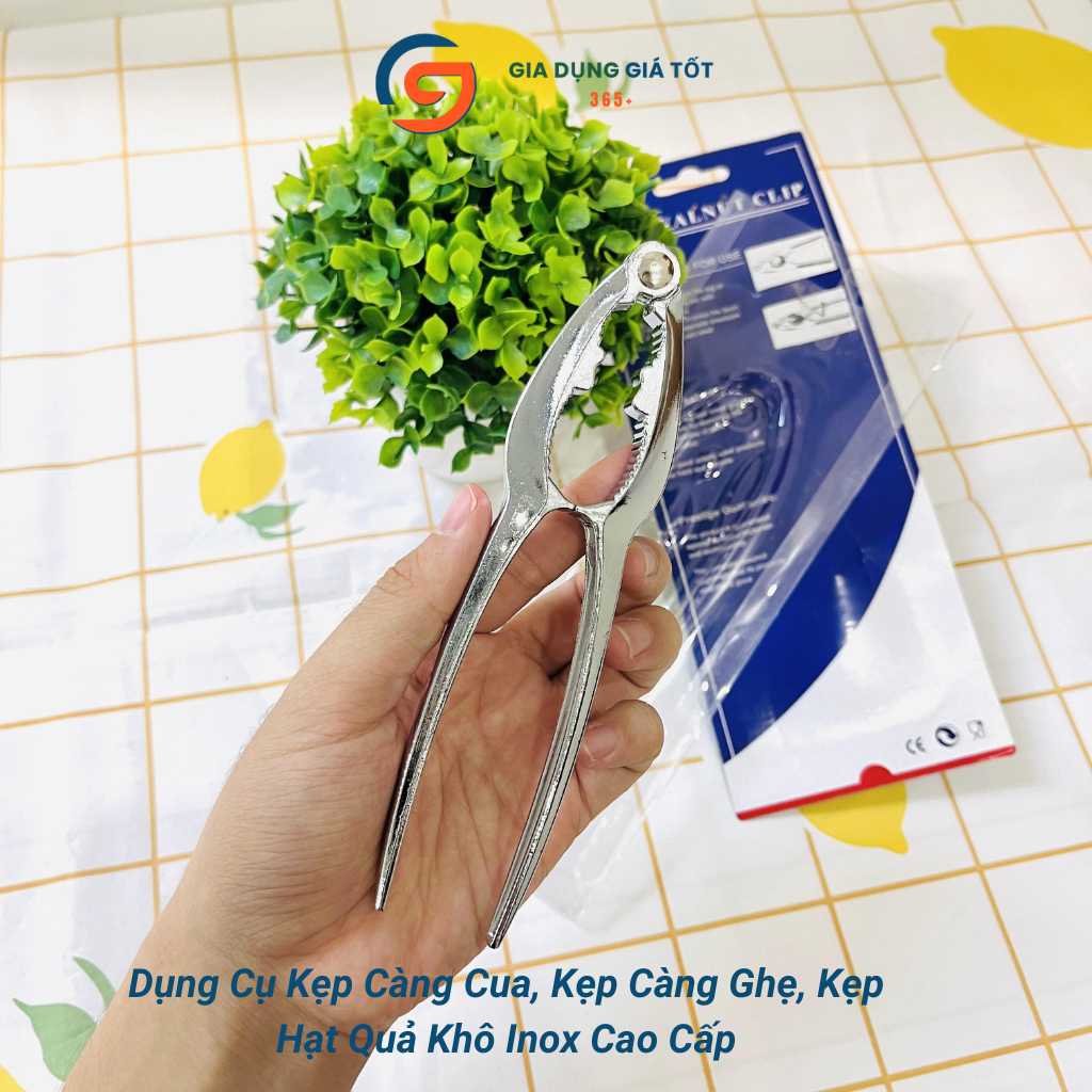 Kẹp càng cua inox cao cấp, kẹp kim loại bóp ốc, hạt điều, hạt dẻ - kẹp đa năng dễ sử dụng