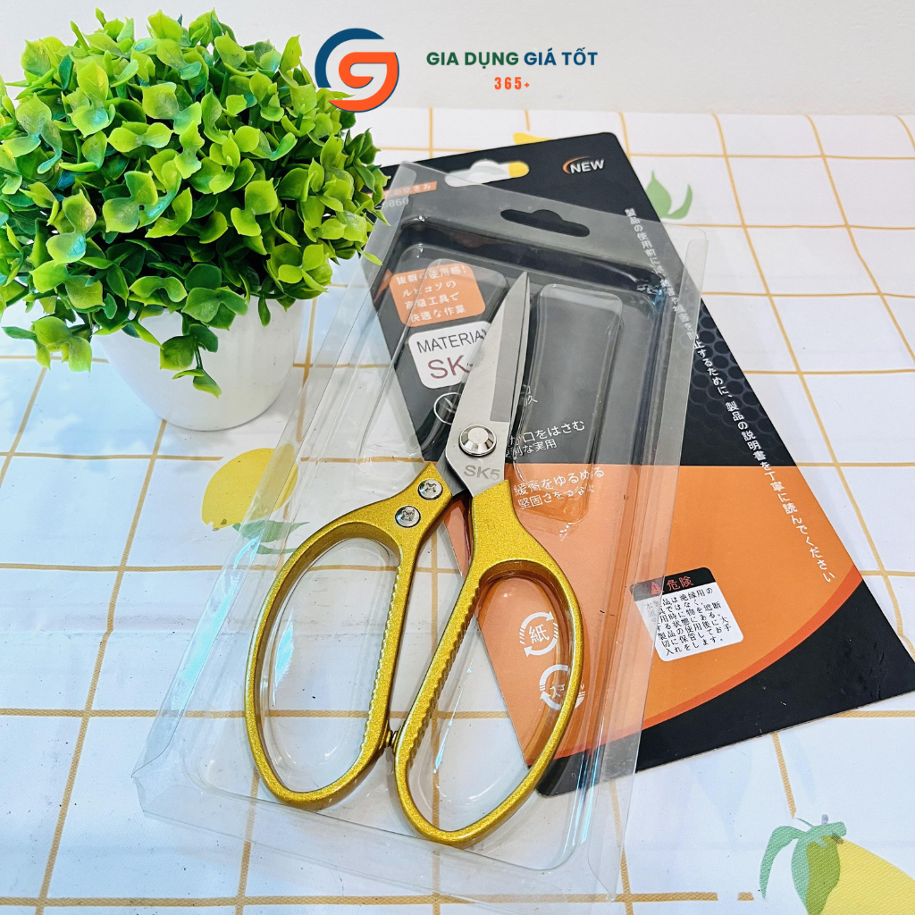 Kéo cắt đa năng SK5 Nhật cao cấp, kéo cắt thực phẩm, thịt gà, cá, rau củ, đồ ăn tiện lợi
