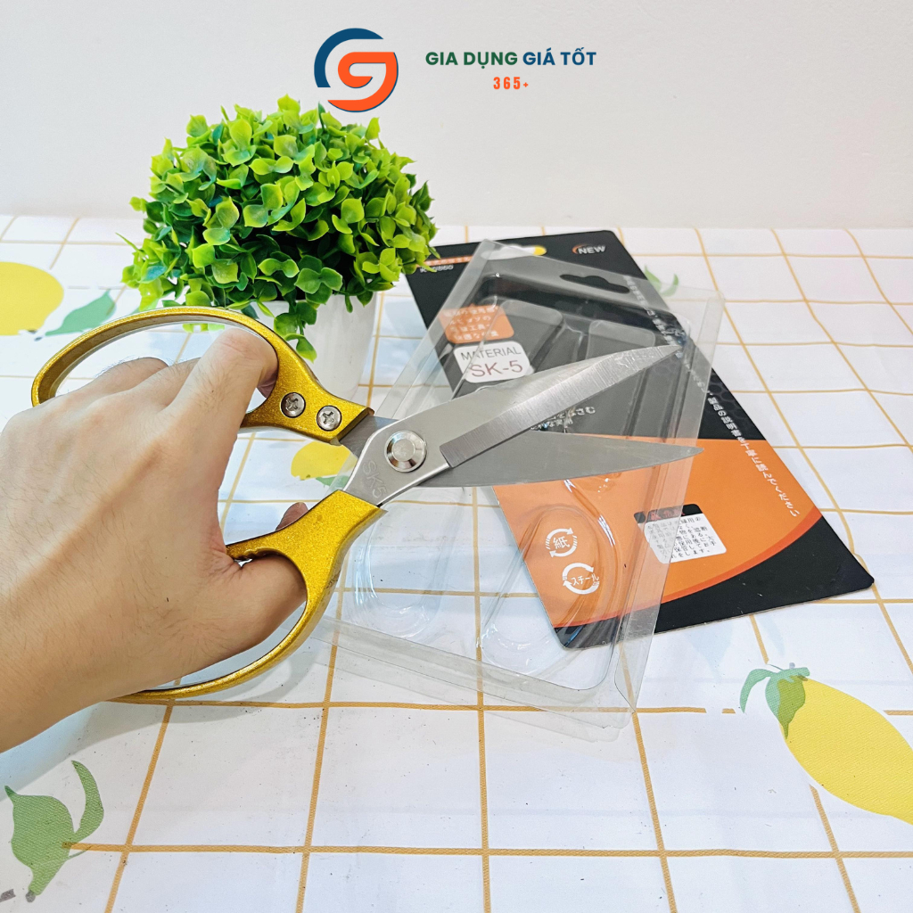 Kéo cắt đa năng SK5 Nhật cao cấp, kéo cắt thực phẩm, thịt gà, cá, rau củ, đồ ăn tiện lợi