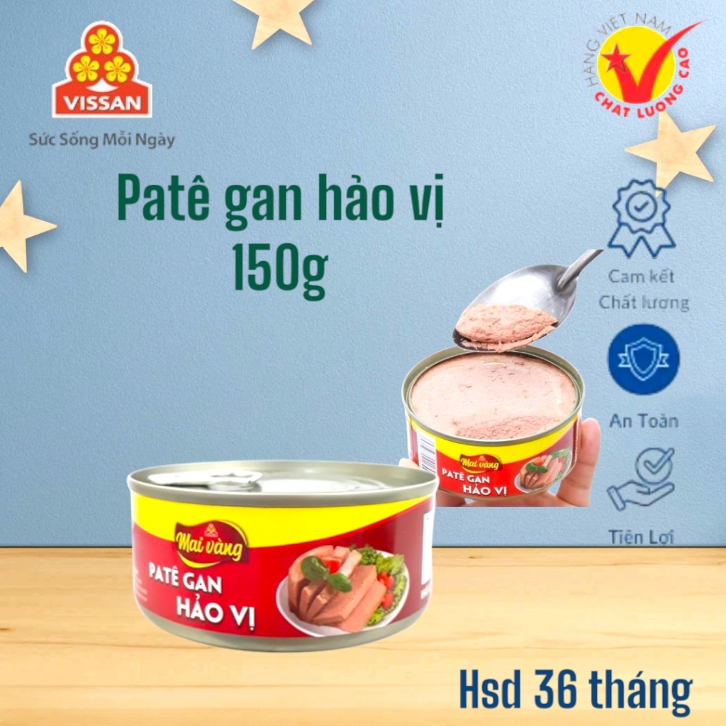 Vissan Combo 10 hộp Pate Gan Hảo Vị 150g Chính Hãng Date 2029