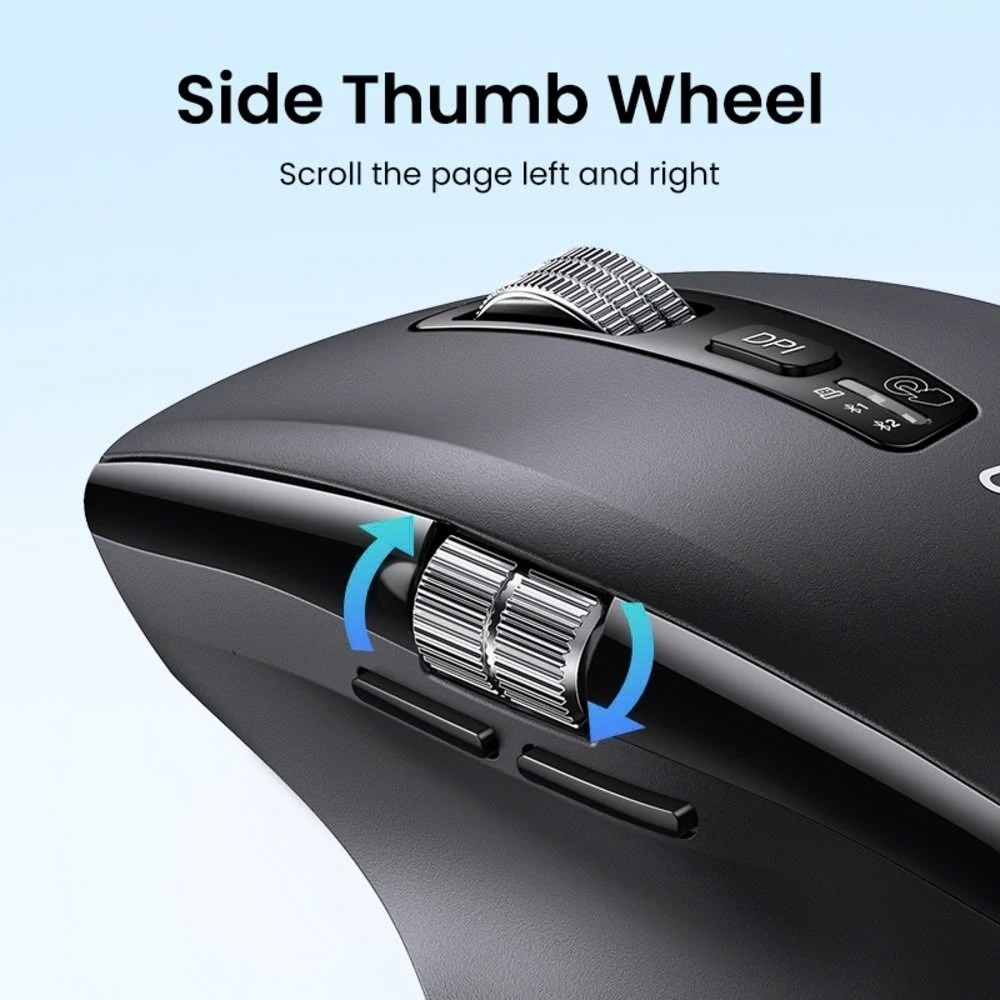 Chuột không dây 2.4Ghz+Bluetooth dùng cho máy tính + laptop + chất liệu nhựa ABS Ugreen 45792 M751 | BigBuy360 - bigbuy360.vn