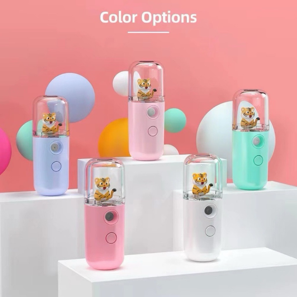 Máy Phun Sương NANO Tạo Ẩm Da Mặt - Quạt Cầm Tay Phun Sương Mini