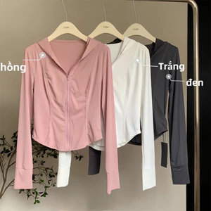 Áo Chống Nắng Nữ, Áo Nắng Nữ, Áo Khoác Chống Nắng Chống Tia Cực Tím UPF 50+ Chất Lụa Băng Ôm Body Co Giãn Hottrend