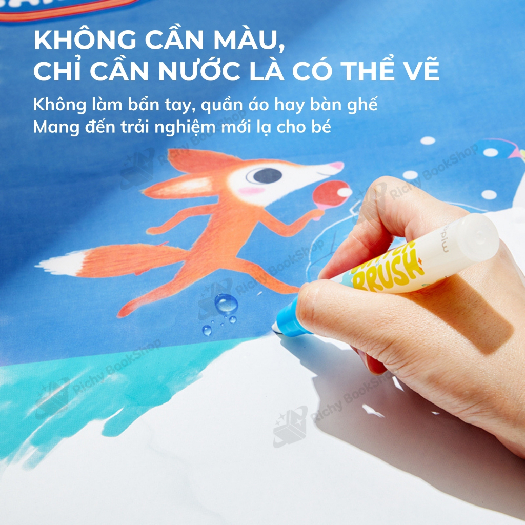 Thảm vẽ tranh nước, tranh tô màu nước ma thuật Mideer Magic Water Doodle Mat