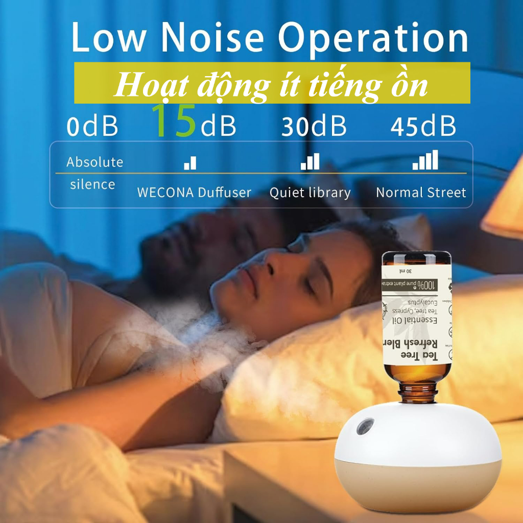 WECONA Chính hãng，Máy Xông Tinh Dầu Trực Tiếp Không Dùng Nước，Máy Khuếch Tán Tinh Dầu Có Pin Tích Điện，Khuếch tán tinh d