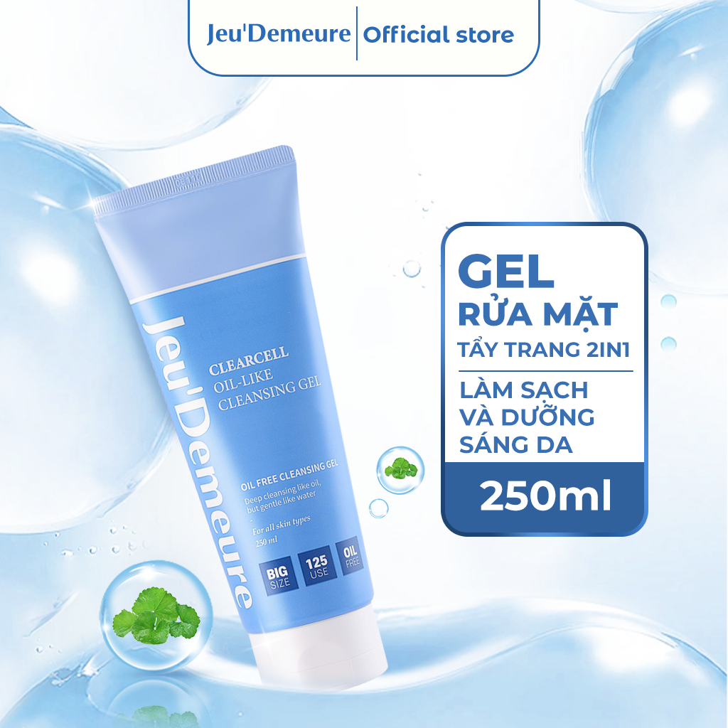 [SALE] Gel rửa mặt 2in1 kèm tẩy trang - Kem làm sạch da JeuDemeure Clearcell Oil - like Cleansing Gel loại 250ml