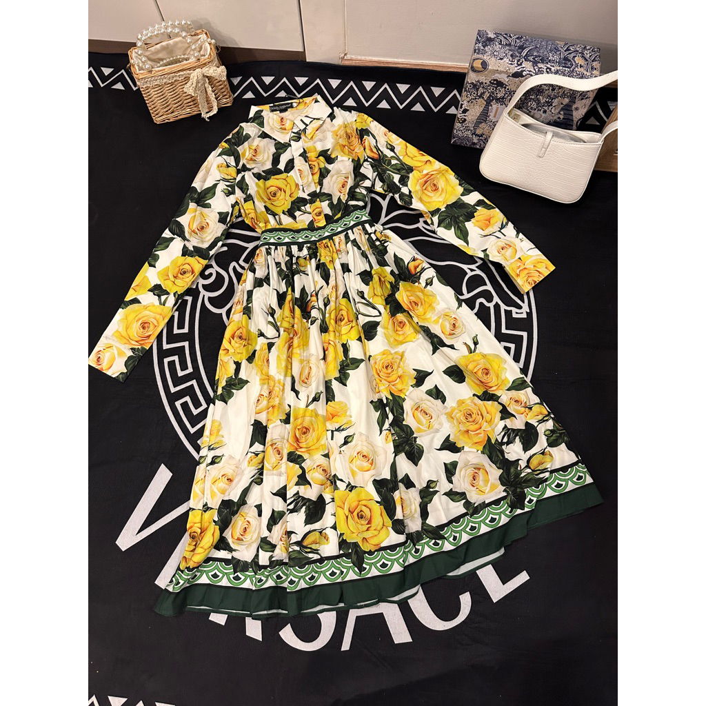 set áo váy hoa vàng 🌼 xinh mùa xuân