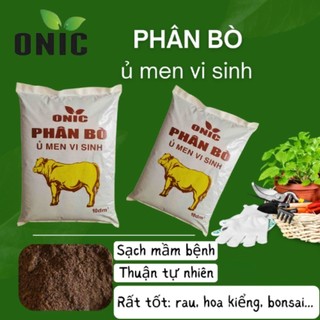 Phân bò ủ vi sinh ONIC 10dm3 (~3,5kg) - phân bò tự nhiên – không lẫn tạp chất