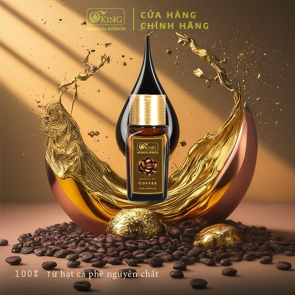 Tinh dầu cà phê thư giãn, khử mùi, thơm phòng | Oking Việt Nam