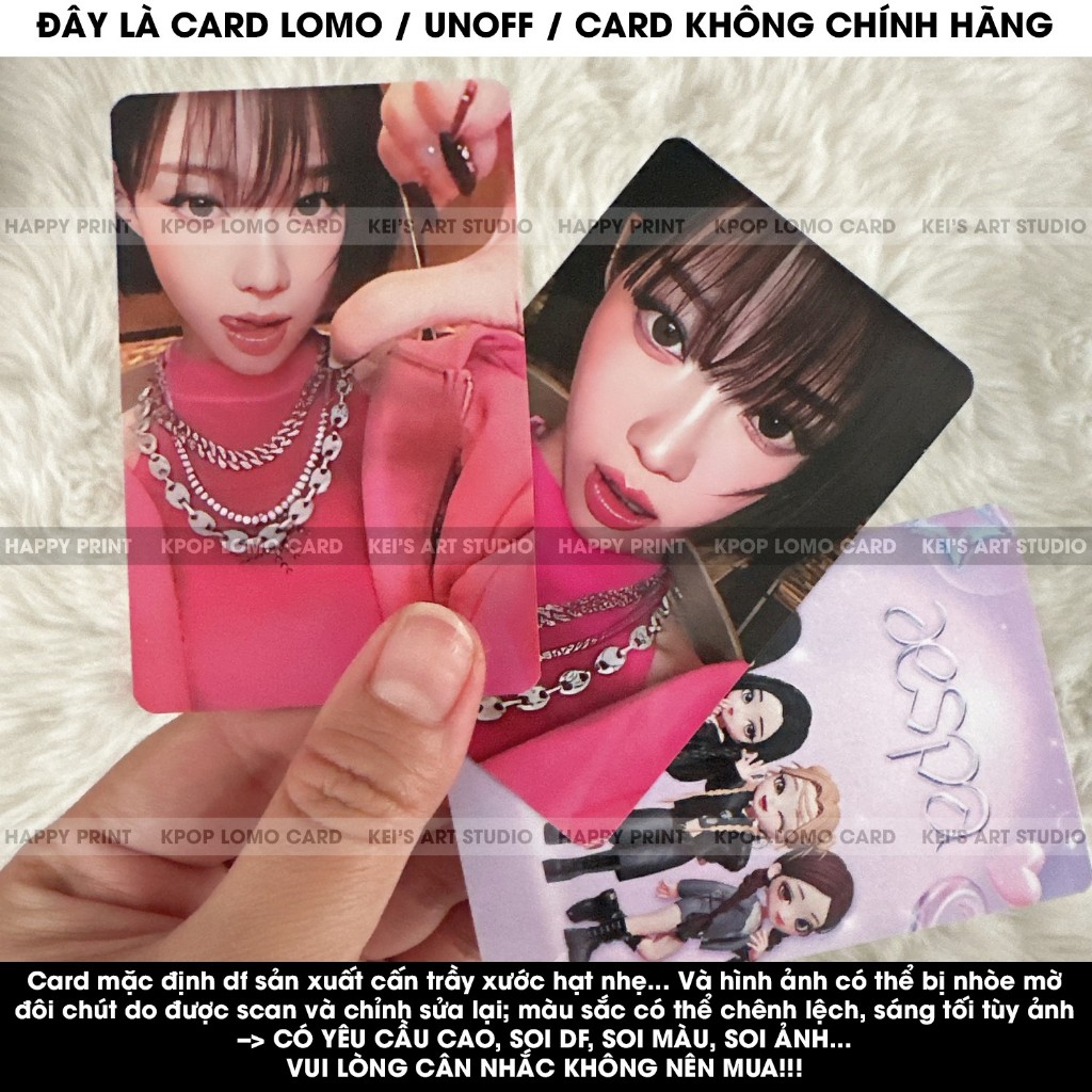[CARD LOMO MUA 3 TẶNG 1] Aespa Supermatte Thẻ ảnh game màu hồng , hoodies - ssgt25 - Karina, Winter, Giselle, Ningning