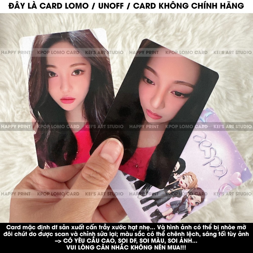 [CARD LOMO MUA 3 TẶNG 1] Aespa Supermatte Thẻ ảnh game màu hồng , hoodies - ssgt25 - Karina, Winter, Giselle, Ningning