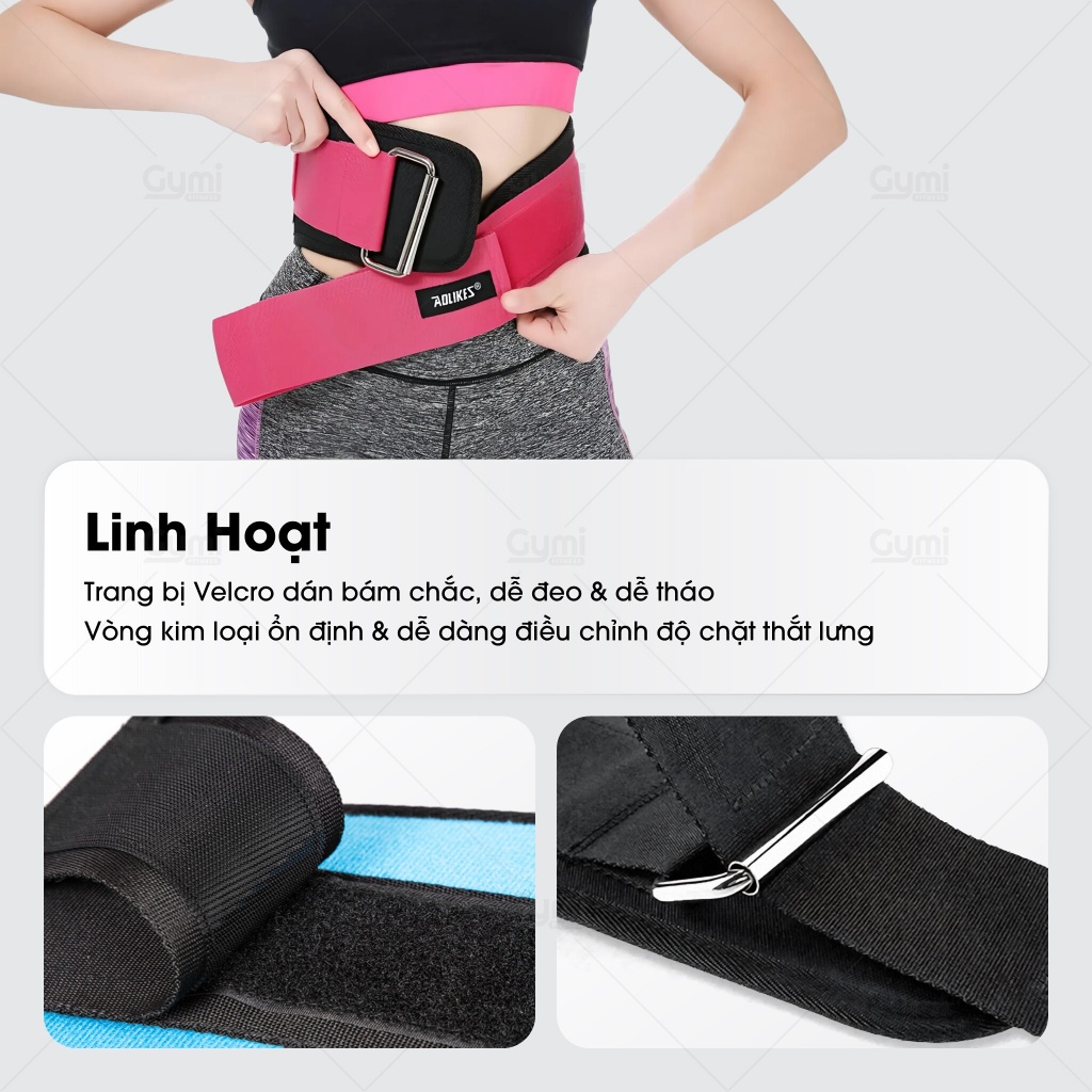 Đai Lưng 1 Lớp Aolikes A-1698 - Đai Lưng Bảo Vệ Cột Sống Tập Gym, Thể Thao Nam & Nữ - DL-AL1698