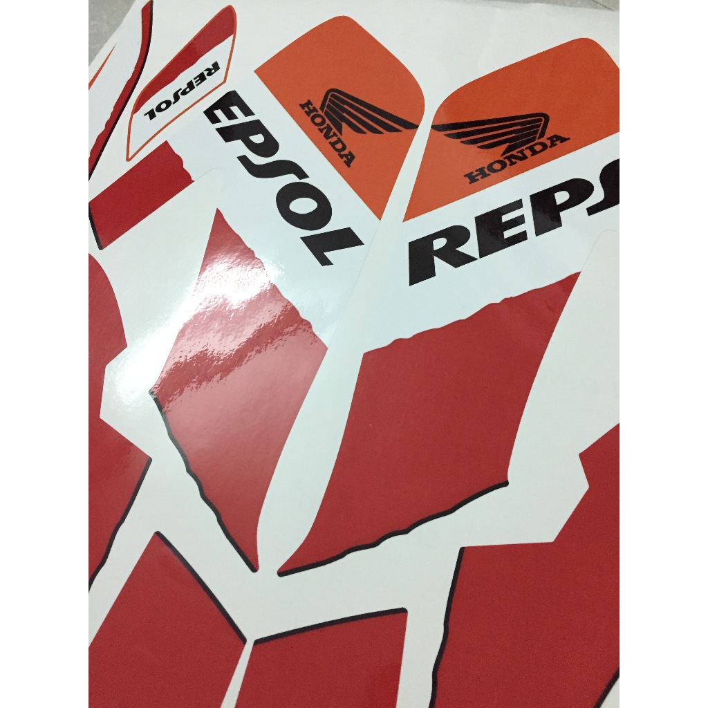 Tem rời dán xe WAVE RSX 2008 màu đen. Chủ đề Repsol zin