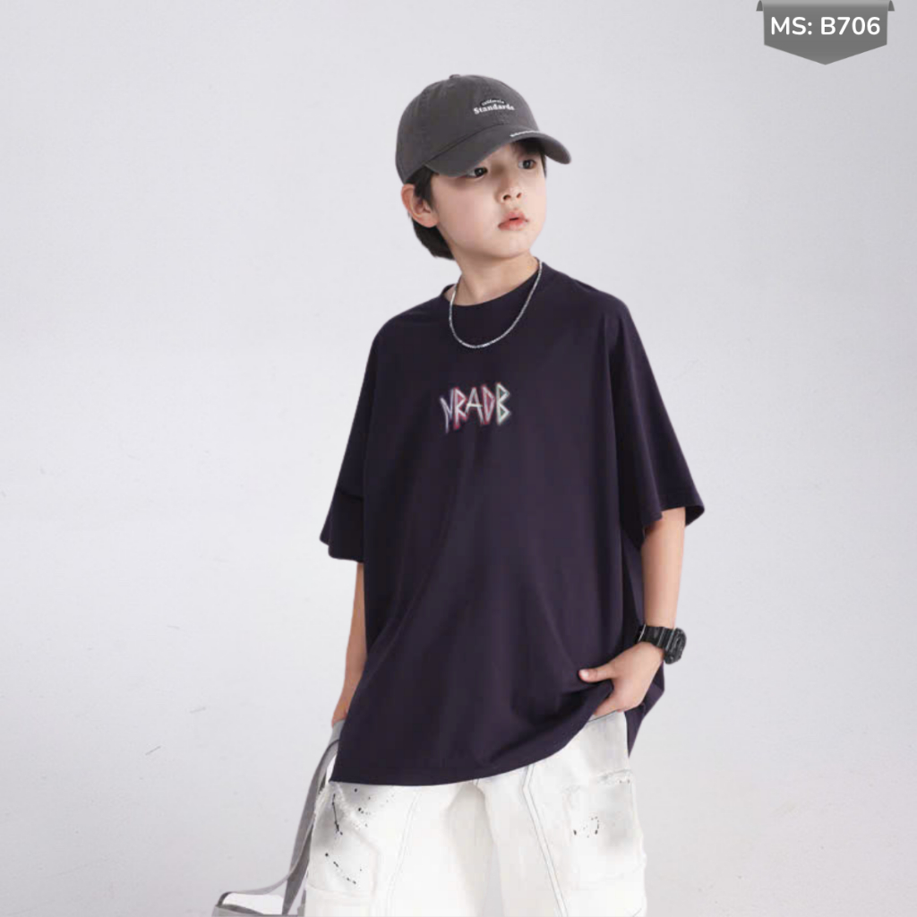 Áo Thun Ngắn Tay Mùa Hè Cho Bé Trai, Bé Gái In Hình Năng Động, Cổ Tròn B706 | JJ Kids Fashion