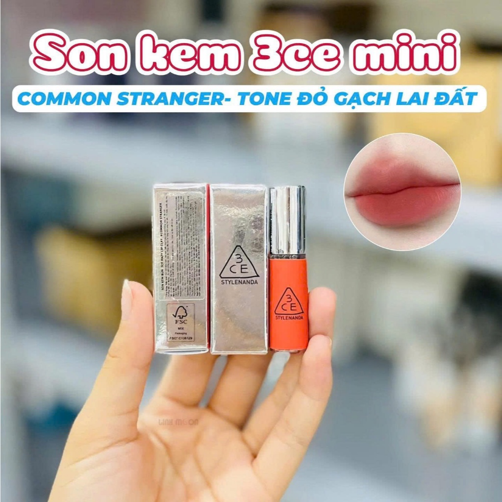 [MINI 1.6G] Son 3CE HAZY LIPS CLAY BLUR SLIM COMON STRANGER 1.6G ...