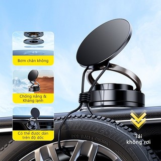 Giá Đỡ Điện Thoại Ô Tô Hút Từ Tính T28 – Xoay 360 Độ, Gắn Chắc Mọi Bề Mặt, Hút Mạnh