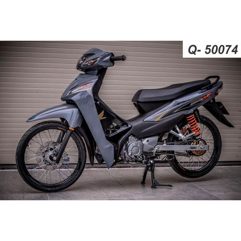 Tem rời dán xe WAVE 2017 màu xi măng. Xe màu khác vui lòng inbox gởi hình. Thiết kế theo yêu cầu, sắc nét, bền màu.
