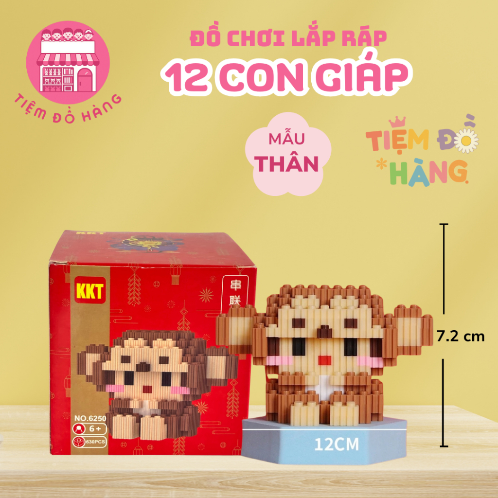Đồ Chơi Lắp Ráp Mô Hình 12 Con Giáp (Trên 500 Mảnh Ghép)