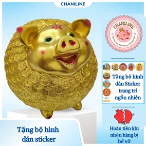 Heo Đất Lợn Đất Nhím tiền vàng lỗ ngang size to đáng yêu Ống heo tiết kiệm tiền,trang trí,quà tặng