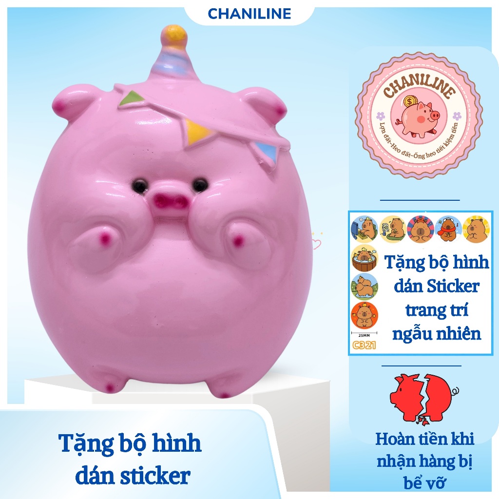 Heo Đất Lợn Đất Heo party sinh nhật lỗ tròn đáng yêu Ống heo tiết kiệm tiền,trang trí,quà tặng