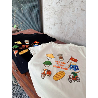 Áo thun UNISEX OVERSIZE FORM RỘNG NAM NỮ in hình Icon VIỆT NAM YÊU NƯỚC chất Cotton mềm mịn Premium