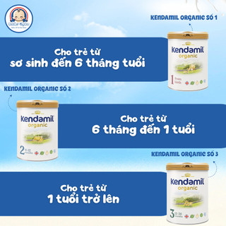 Sữa Bột Công Thức Kendamil Organic Số 1, 2, 3 Phát Triển Chiều Cao Trí Não Tăng Miễn Dịch Cho Trẻ 800g