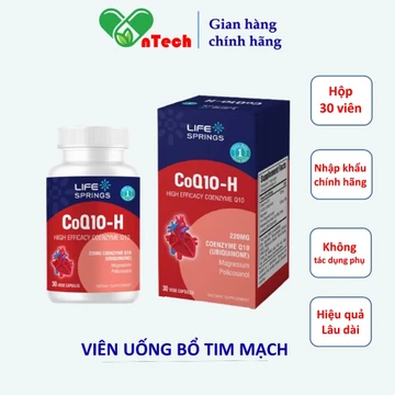 Bổ tim Everyday Health CoQ10 -H hỗ trợ cải thiện các bệnh tim mạch rối loạn nhịp tim nhồi máu cơ tim hộp 30 viên