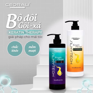 GỘI  XẢ PHỤC HỒI KERATIN THERAPY CEORALI - 2X720ML
