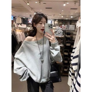 [Mã DOTHIEN30 giảm 30K đơn 50K] Áo Sweater Trễ Vai Nỉ Lông Nhiều Màu Nữ Tính Thu Đông lệch vai sexy phong cách - DTB