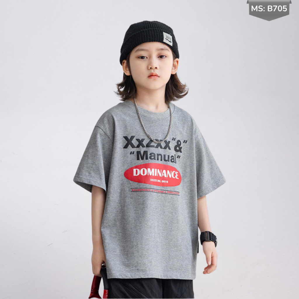 Áo Thun Ngắn Tay Mùa Hè Cho Bé Trai, Bé Gái In Hình Năng Động, Cổ Tròn B705 | JJ Kids Fashion