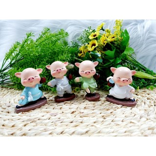 Bộ 4 tượng Heo Lợn múa võ túy quyền