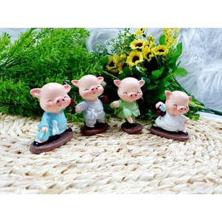 Bộ 4 tượng Heo Lợn múa võ túy quyền