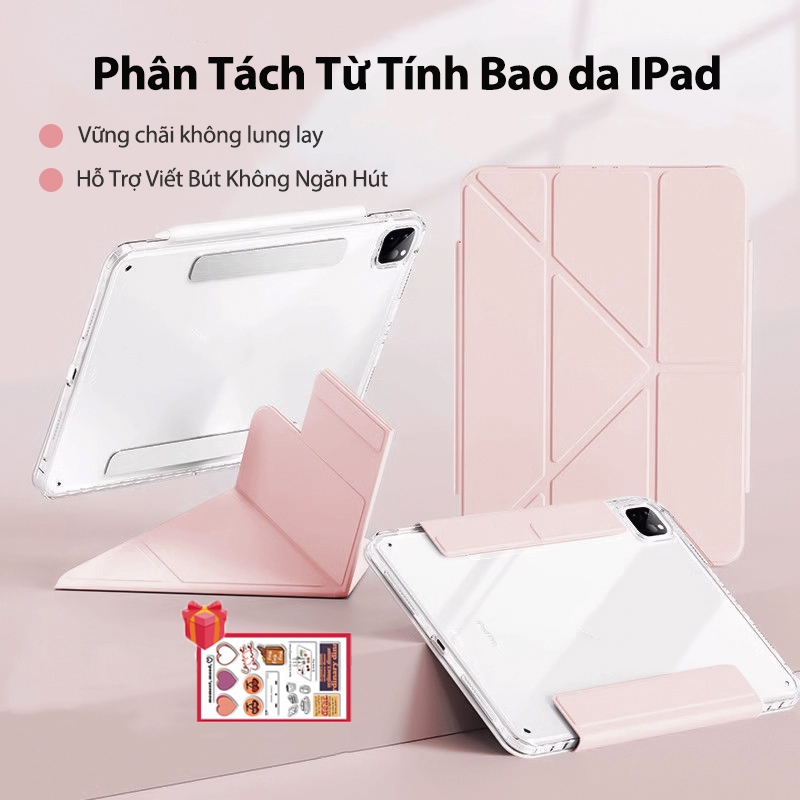 Bao Da IPAD Nam Châm Tháo Rời Cho iPad10th gen11 Nam châm đôi Vật liệu Acrylic Ốp Lưng iPad Air4/5/6/7 Pro11 7/8/9