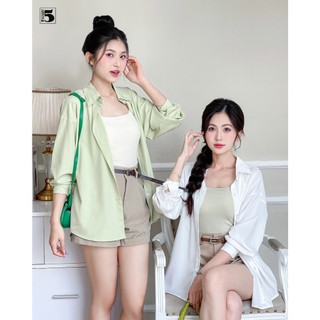 Áo Sơ Mi Nữ Dài Tay Basic Trơn Nhiều Màu Dáng Suông Dễ Mặc TwentyFive Fashion – AL14