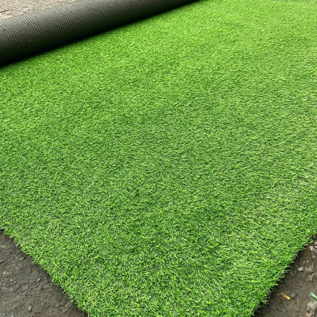 Combo 3m x 5m Thảm cỏ nhân tạo 2cm đế dẻo không bụi đen trang trí sân vườn trải sàn dán tường