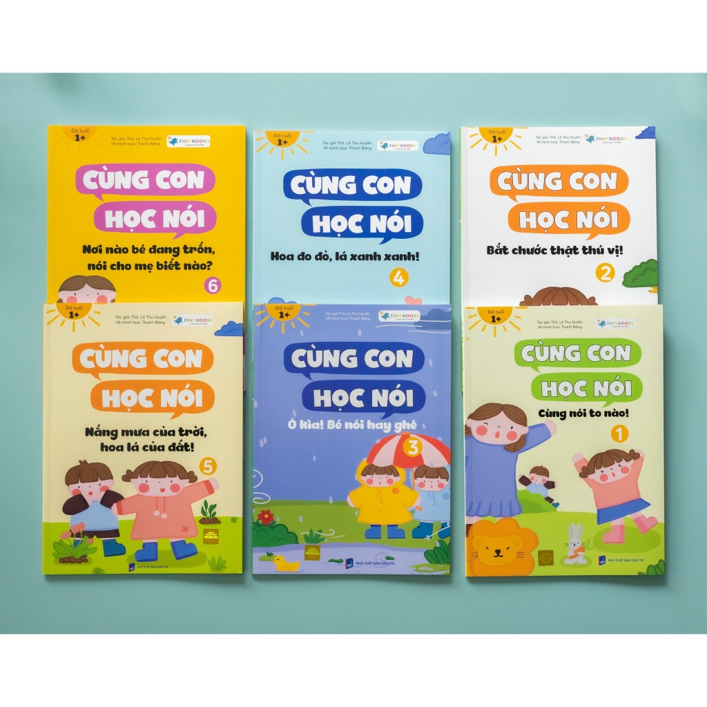 [Outlet S1] Sách - Bộ sách Cùng Con Học Nói - Dành cho bé từ 1 tuổi - Finybooks