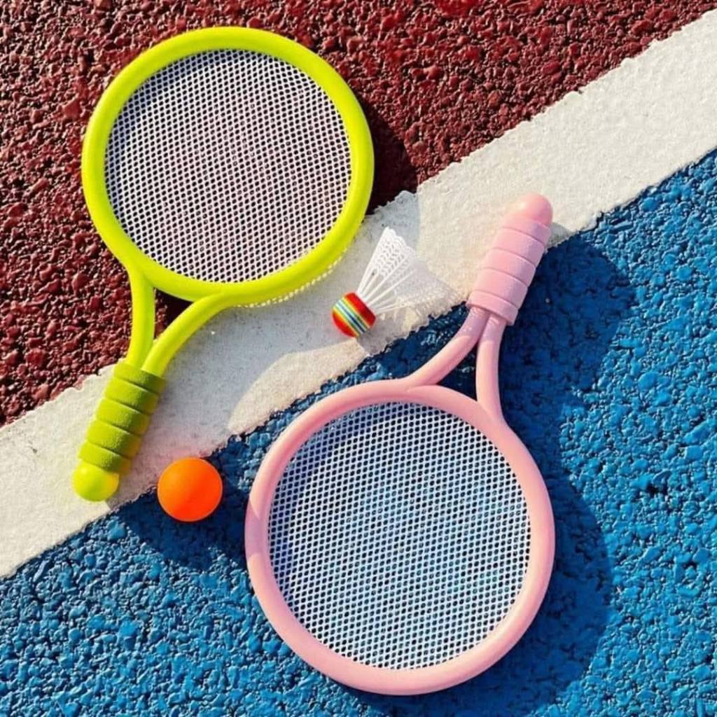 BỘ ĐỒ CHƠI VỢT CẦU LÔNG, TENNIS CHO BÉ VUI NGHỊCH - Kèm Cầu Và Bóng