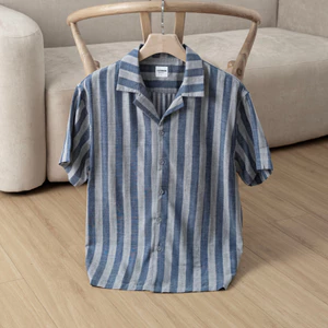 Áo Sơ Mi Nam Tay Ngắn LENTI Chất Vải Linen Eba 2 Lớp Cao Cấp, Form Relaxed, Thoáng Mát - LUCIINON