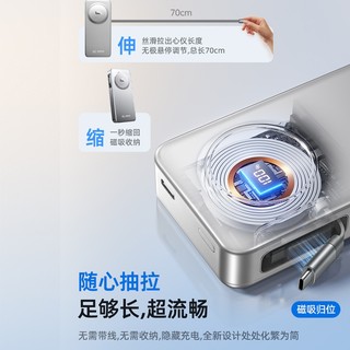Cục tích điện REMAX FCP-10 10000mAh TypeC / Cáp rút TypeC Input 30W / Output 45W, Cell Li-ion 21700