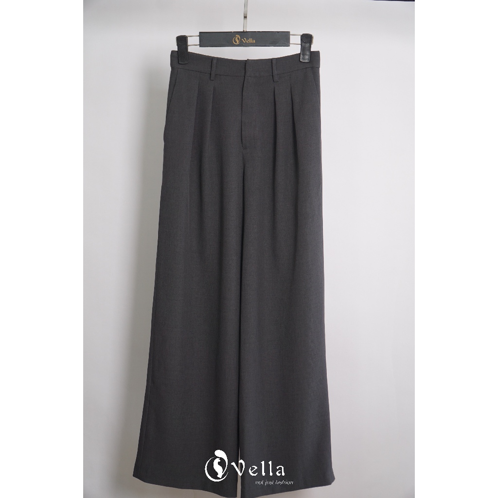Quần culottes công sở nữ lưng cao ống suông tôn dáng - Vella Fashion VQ24103