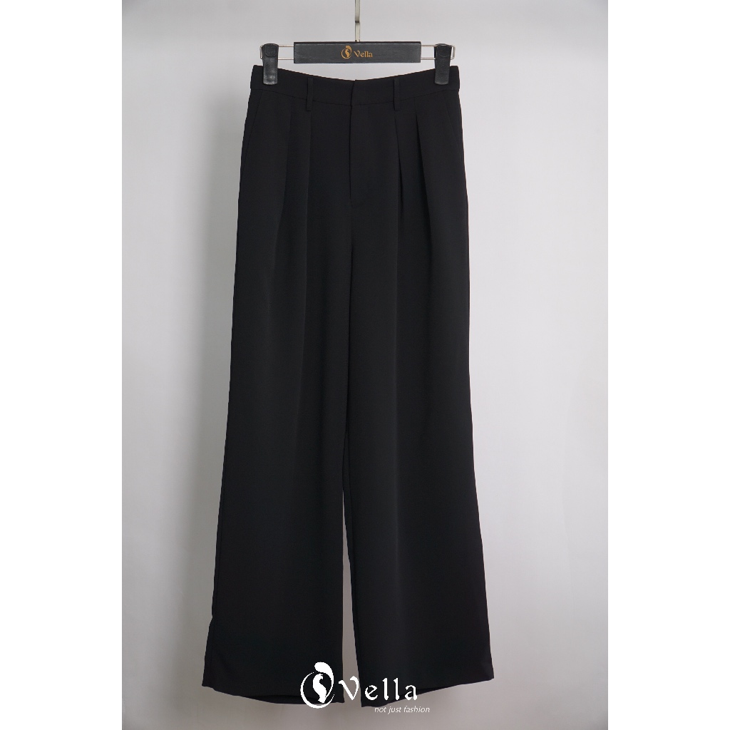 Quần culottes công sở nữ lưng cao ống suông tôn dáng - Vella Fashion VQ24103