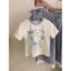 Sét váy áo thun cotton viền cổ kèm chân váy kẻ phối ren cho bé gái từ 12-45kg(2-12 tuổi)
