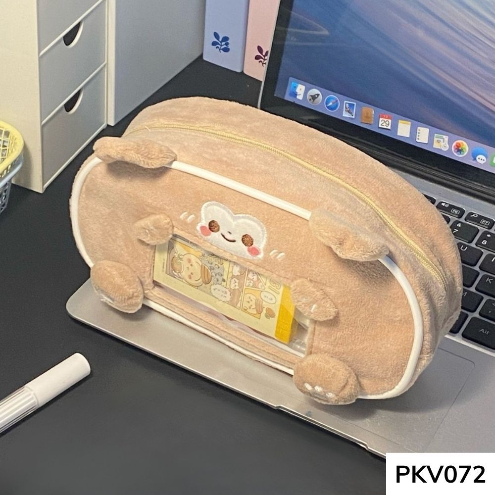 Bóp viết ,hộp bút thú nhồi bông dễ thương học sinh ,sinh viên vừa máy tính cầm tay PKV072 gagastore